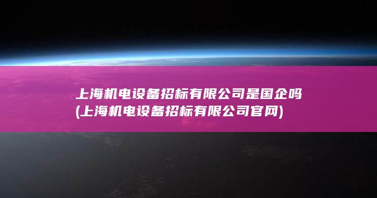 上海机电设备招标有限公司是国企吗 (上海机电设备招标有限公司官网)